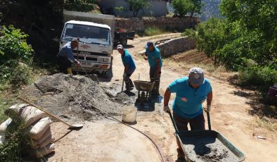 Alanya Belediyesi, engelli vatandaş için yaylada beton yol yaptı