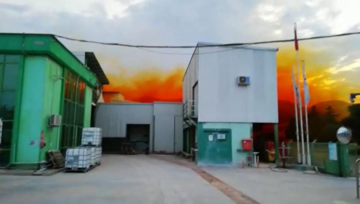 Fabrika atığı gökyüzünü turuncuya boyadı I FOTO GALERİ