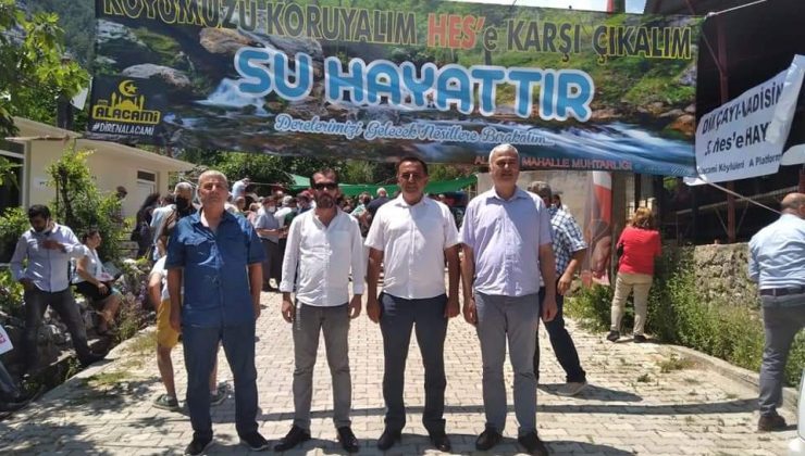 MHP Alanya HES Projesine karşı Dim Alacami’nin yanında
