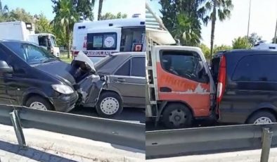 Alanya’da feci kaza! I Freni patlayan kamyon araçların arasına daldı