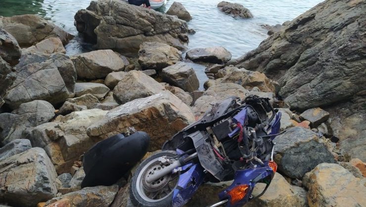 Kontrolden çıkan motosiklet uçuruma yuvarlandı:1 ölü