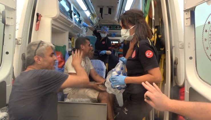 Yangından son anda kurtuldu, ambulans içerisindeki feryadı yürekleri dağladı