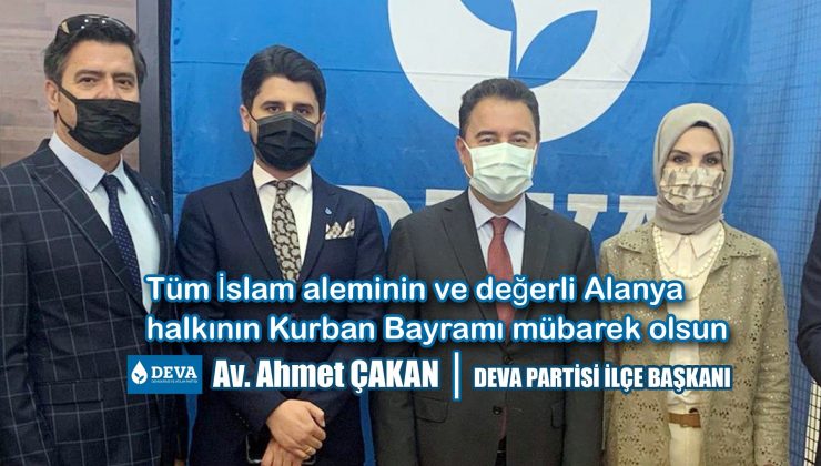 DEVA Partisi İlçe Teşkilatı: İslam aleminin ve Alanya halkının Kurban Bayramı mübarek olsun