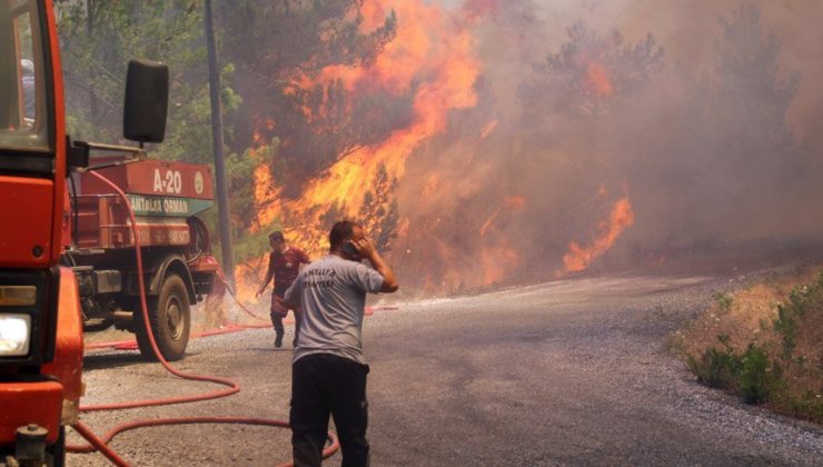 Alanya’da bir yangın haberi de Sapadere’den geldi
