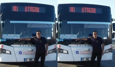 Alanya’da halk otobüsü şoförü kalbine yenik düştü