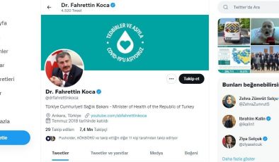 Sağlık Bakanı Dr. Fahrettin Koca, sosyal medyada DSÖ ile yarışıyor