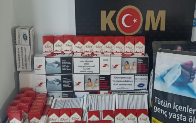 Alanya’da gümrük kaçağı sigaralar polise takıldı