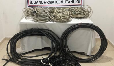 Kablo hırsızları Alanya’da yakalandı!