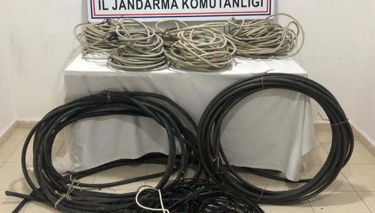 Kablo hırsızları Alanya’da yakalandı!