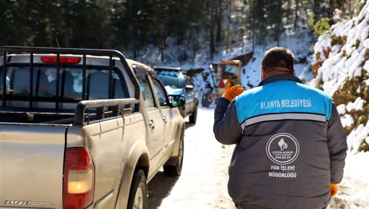 Karda mahsur kalan vatandaşın imdadına Alanya Belediyesi yetişti