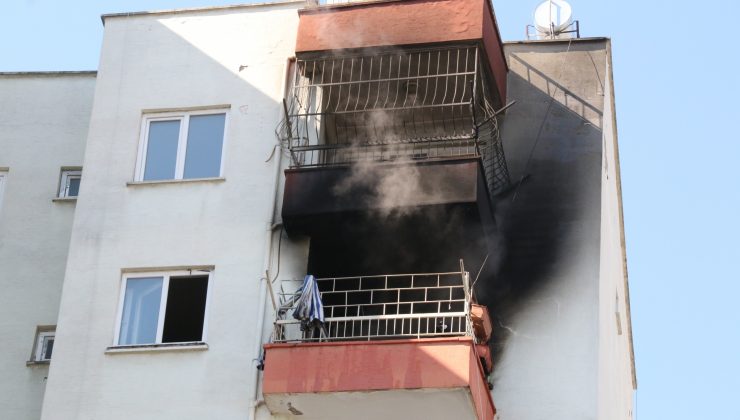 8 katlı binada yangın paniği