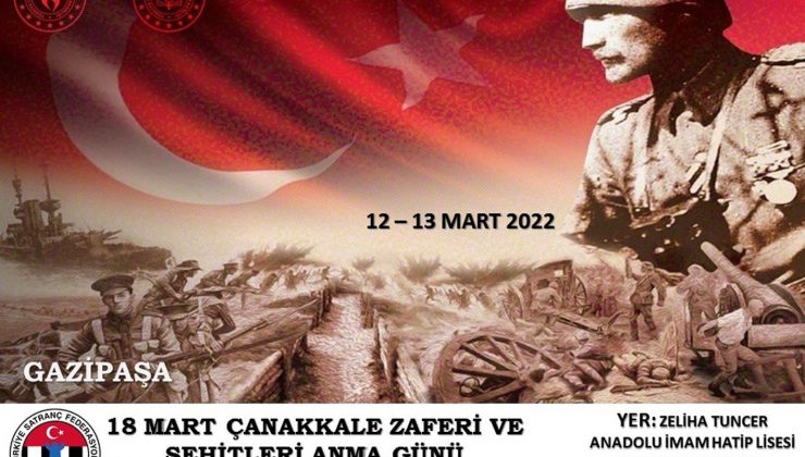 Gazipaşa’da Çanakkale Zaferi anısına düzenlenen turnuva başlıyor