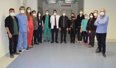 Açık kalp ameliyatı olan hastalardan Alanya EAH’a teşekkür ziyareti