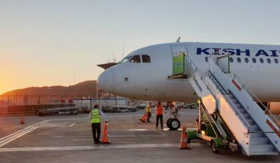 GZP Alanya Havalimanı’nda Tahran’dan ilk kez gelen uçak coşkuyla karşılandı