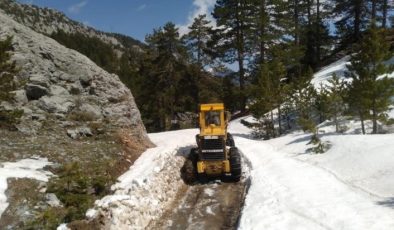 Alanya’nın kırsalındaki yollar kardan temizlendi