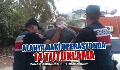 Alanya’daki dev operasyonda 14 tutuklama