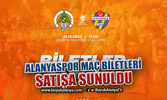 Alanyaspor- Eyüpspor maç biletleri satışa sunuldu