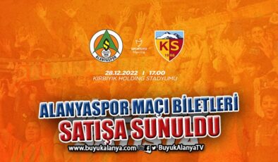 Alanyaspor – Kayserispor maçı biletleri satışa sunuldu