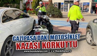 Gazipaşa’da Rus turist motosiklet kazası yaptı
