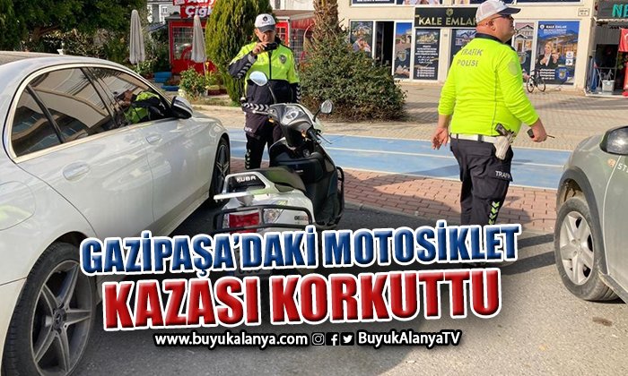 Gazipaşa’da Rus turist motosiklet kazası yaptı