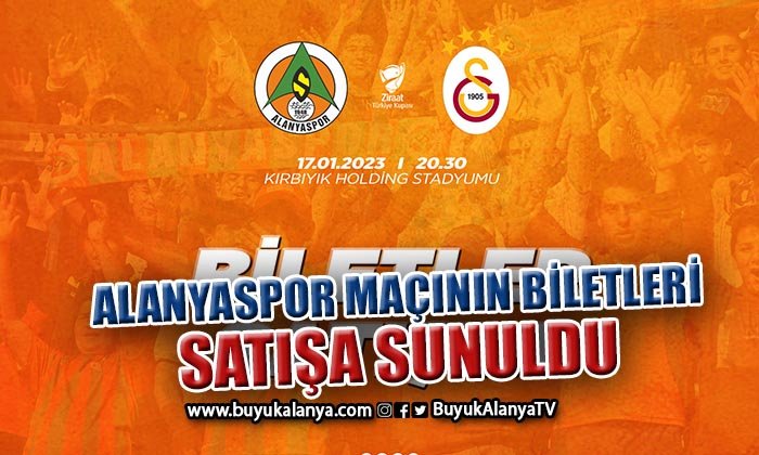 Alanyaspor – Galatasaray karşılaşmasının biletleri satışa sunuldu