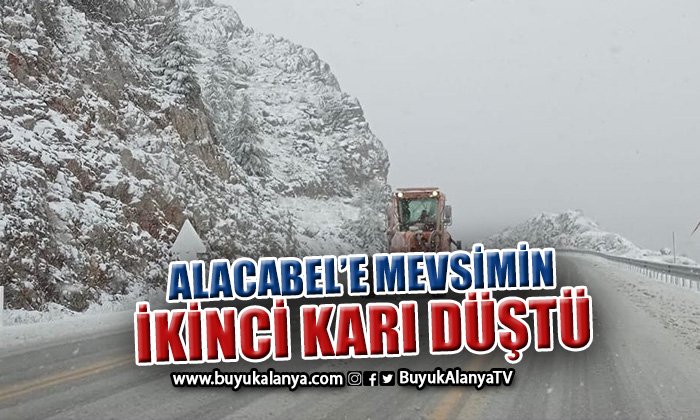 Antalya – Konya karayolunda kar yağışı