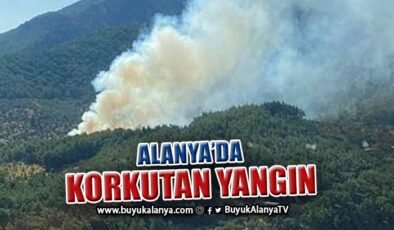 Alanya’da korkutan orman yangını