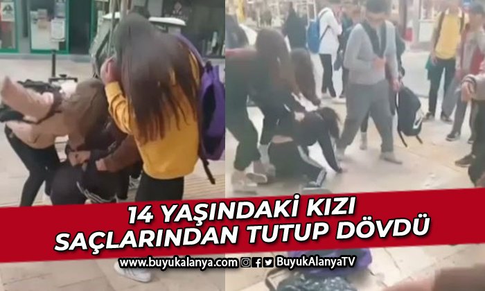 Kız öğrenciler 14 yaşındaki kızı saçlarından tutup dövdü