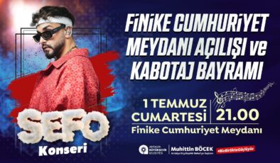 Finike Cumhuriyet Meydanı Sefo konseri ile açılıyor