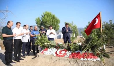 Alanya Kurban Bayramı’nda şehidimizin mezarına akın etti