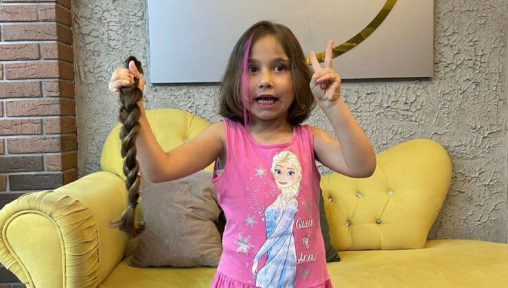 6 yaşındaki Bilge’nin saçları kanserli hastalara saç olacak