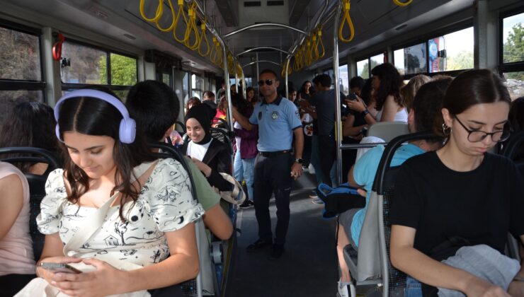 Alanya’da üniversite hattı otobüsleri denetlendi