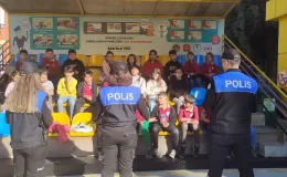 Alanya’da polisten öğrencilere trafik eğitimi
