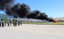 Gazipaşa Havalimanı’nda yangın tatbikatı