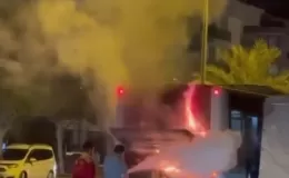 Halk otobüsündeki yangın büyümeden SÖNDÜRÜLDÜ